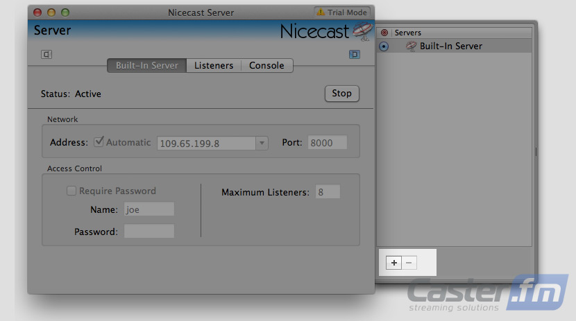 configure nicecast server